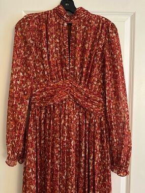 BCBGMaxAzria Red Multi-Print Maxi Dress